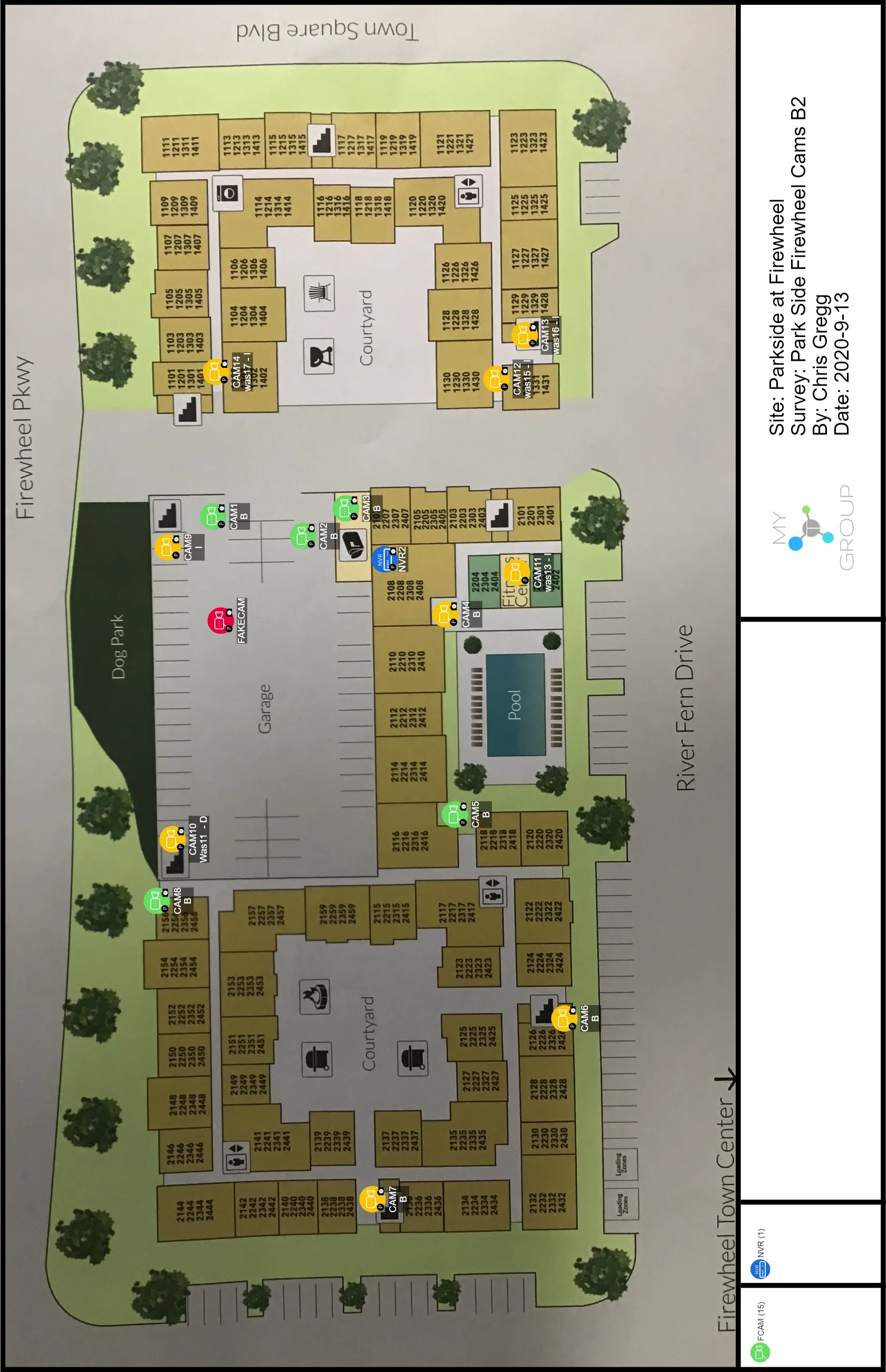 Example apartment property security planning floorplan