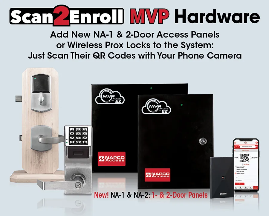 NAPCO MVP Access controllers, readers and compatible locks